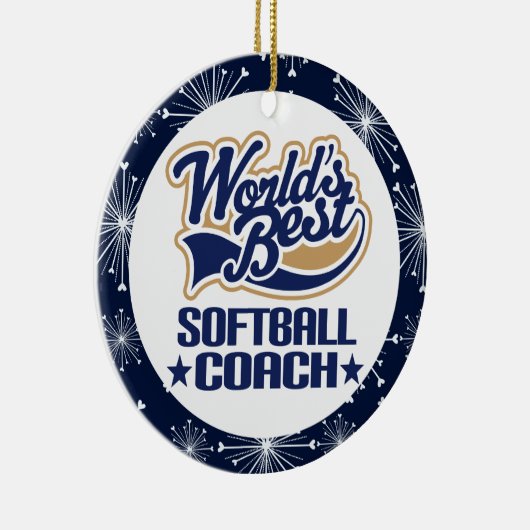 Softball Coach Gift Ornament (Rechts)