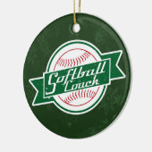 Softball Coach Holiday Decoration Keramisch Ornament (Links)