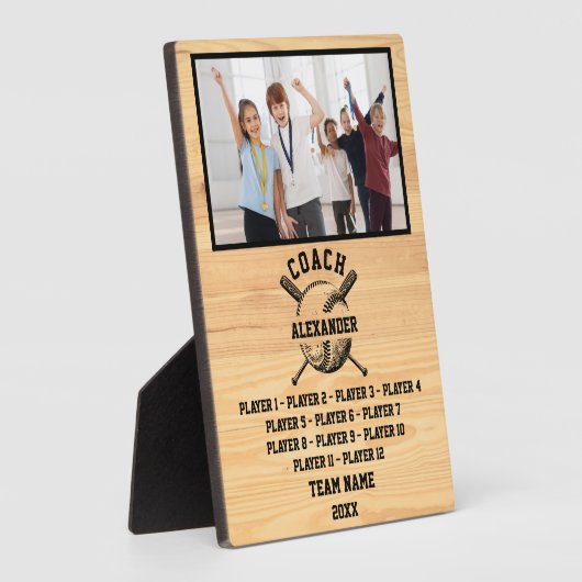 Softball Coach met de Naam van de Douanespeler & F Fotoplaat (Zijkant)