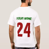 Softball Coach met naam & nummer Terug Print T-shirt (Achterkant)