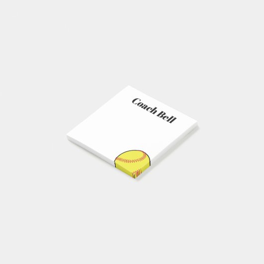 Softball coach op maat dank je cadeaubonnetjes! post-it® notes (Schuin)