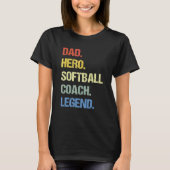 Softball Coach papa T-shirt (Voorkant)