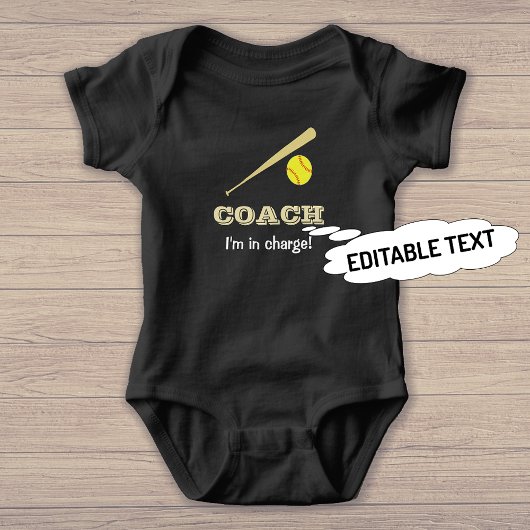 Softball coach plezier aangepaste naam sport romper