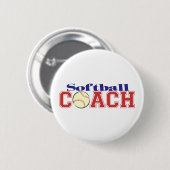 Softball Coach Ronde Button 5,7 Cm (Voorkant /achterkant)
