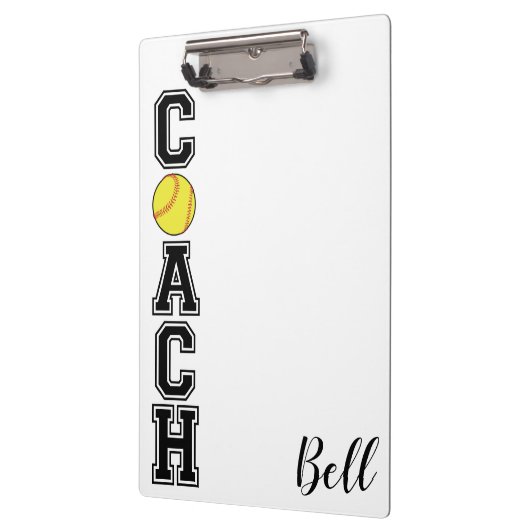 Softball coach sportteam dank u cadeau klembord (Links)