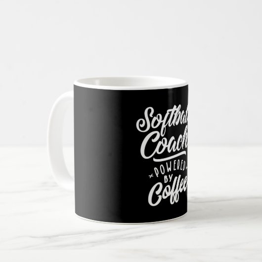 Softball Coach-taaktitel Cadeau Koffiemok (Voorkant links)