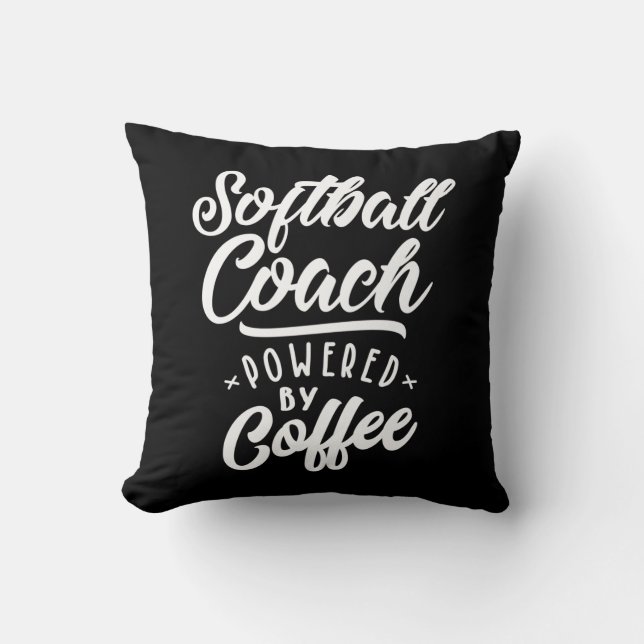 Softball Coach-taaktitel Cadeau Kussen (Voorkant)