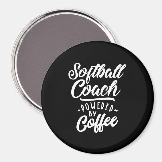 Softball Coach-taaktitel Cadeau Magneet (Voorkant / Achterkant)