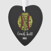 Softball Coach team cadeau Kerstmis ornament (voorkant)