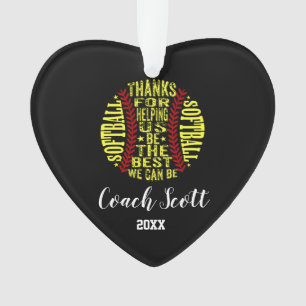 Softball Coach team cadeau Kerstmis ornament