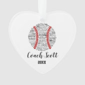 Softball Coach team cadeau Kerstmis ornament (voorkant)