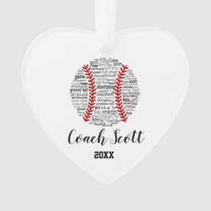 Softball Coach team cadeau Kerstmis ornament