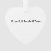 Softball Coach team cadeau Kerstmis ornament (achterkant)