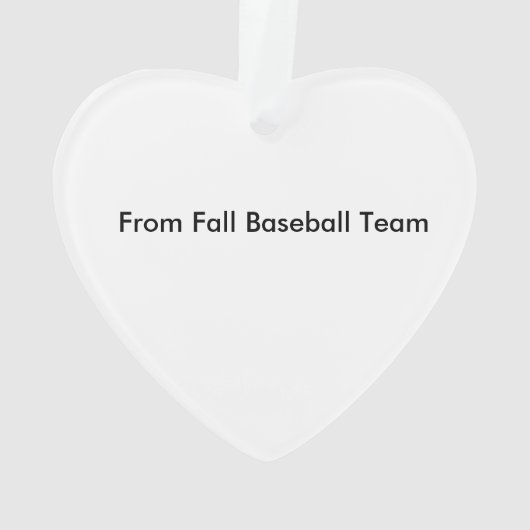 Softball Coach team cadeau Kerstmis ornament (achterkant)