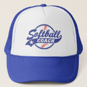Softball Coach Trucker Pet (Voorkant)