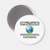 Softball Coaches...De wereld verbeteren Magneet (Voorkant / Achterkant)