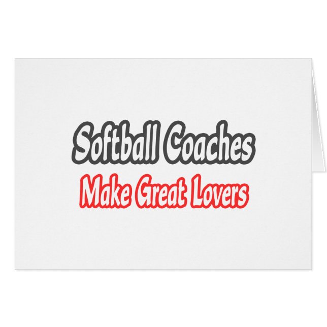 Softball Coaches...Grote liefhebbers (Voorkant Horizontaal)