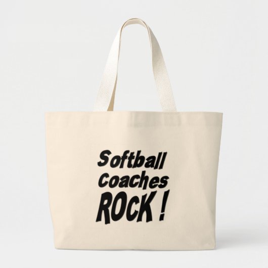 Softball Coaches Rock! canvas tas (Voorkant)