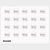 Softball Colored Peace Signs Ronde Sticker (Vel)