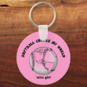 Softball Colors my World Sleutelhanger (Voorkant)