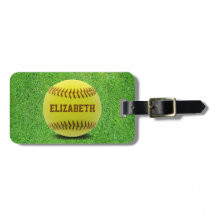 Softball Custom Ball-Bagagelabel