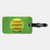 Softball Custom Ball-Bagagelabel Bagagelabel (Achterkant horizontaal)
