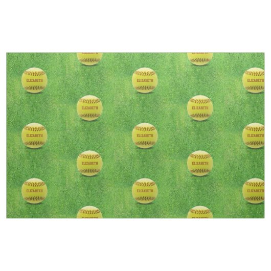 Softball Custom Ball Fabric Stof (Fat Quarter)