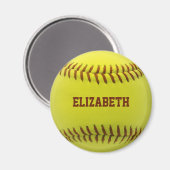 Softball Custom Ball Magnet (Voorkant / Achterkant)