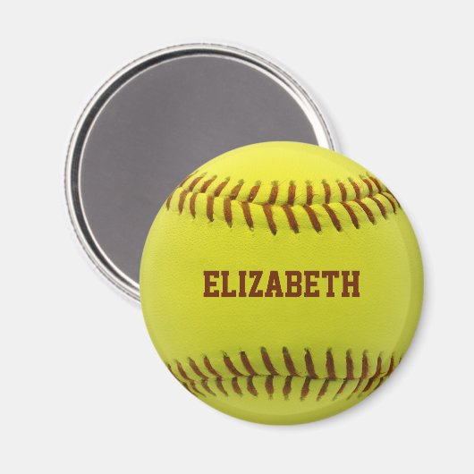 Softball Custom Ball Magnet (Voorkant / Achterkant)