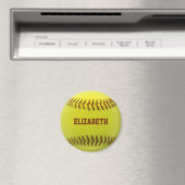 Softball Custom Ball Magnet (Insitu (Vaatwasser))