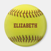 Softball Custom Ball Magnet (Voorkant)