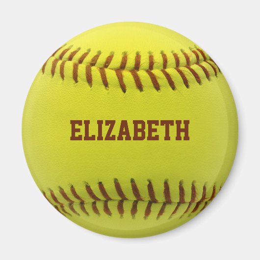 Softball Custom Ball Magnet (Voorkant)