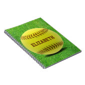 Softball Custom Ball-Notitieboek Notitieboek (Rechterzijde)