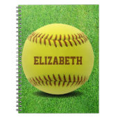 Softball Custom Ball-Notitieboek Notitieboek (Voorkant)