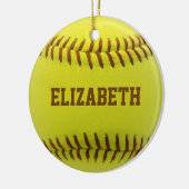 Softball Custom Ball Ornament (Links)