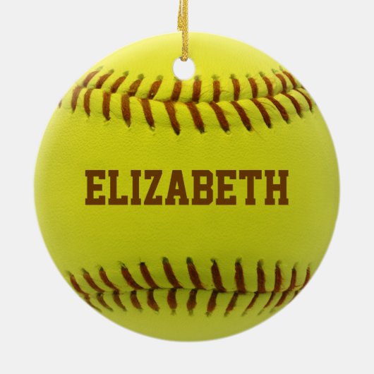 Softball Custom Ball Ornament (Achterkant)