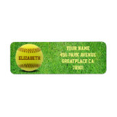 Softball Custom Ball Return Adres Label (Voorkant)