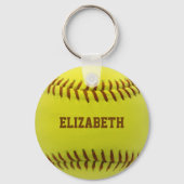 Softball Custom Ball Sleutelhanger (Voorkant)