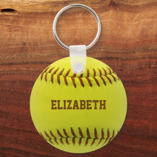 Softball Custom Ball Sleutelhanger (Voorkant)