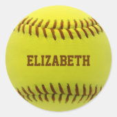 Softball Custom Ball Sticker (Voorkant)