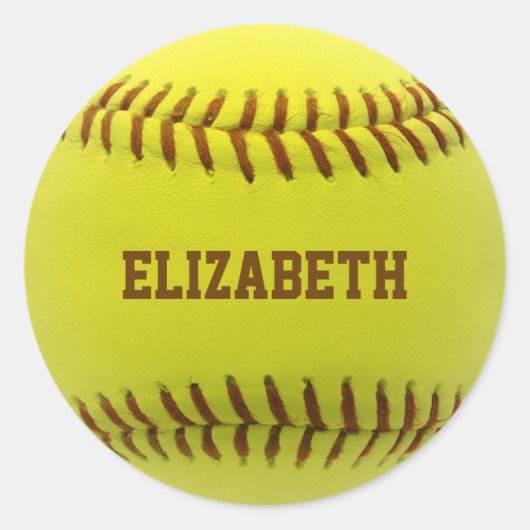 Softball Custom Ball Sticker (Voorkant)