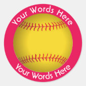Softball Custom Sticker (Voorkant)