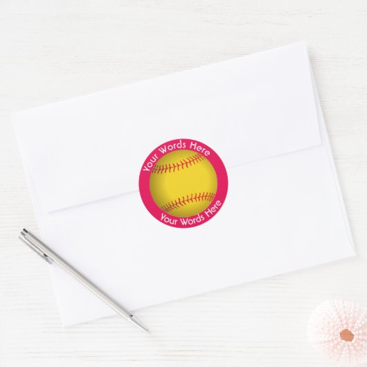 Softball Custom Sticker (Envelop)