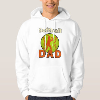 Softball Dad - Bold Green Softball & Batter Silhou Hoodie