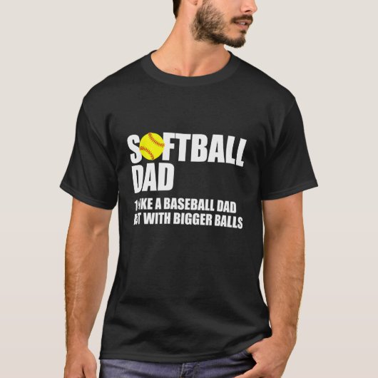 Softball Dad Definition Funny T-shirt (Voorkant)
