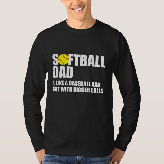 Softball Dad Definition Funny T-shirt (Voorkant)