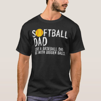 Softball Dad Fastpitch Vaderdag T-shirt