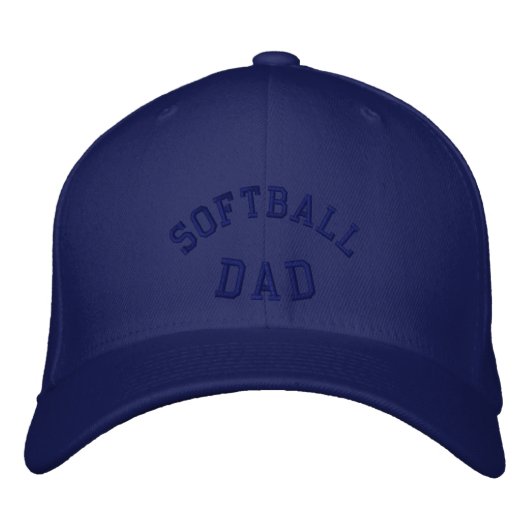 SOFTBALL DAD Geborduurd Pet (Voorkant)