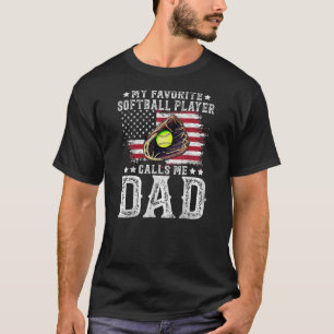 Softball Dad geeft mijn favoriete Softball Player T-shirt