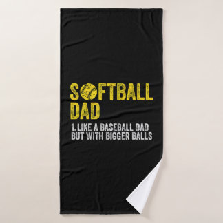 Softball Dad Like a Baseball Dad Badhanddoek